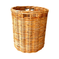Kubu Natural Tall Cylindrical Rattan Basket — Wicker Storage Bin | Nithya Boutique