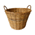 Kubu Natural Large Round Storage Basket — Seagrass Rope Handles | Nithya Boutique