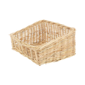 Kubu Natural Shallow Wicker Organiser Basket — Pale Natural Rattan | Nithya Boutique