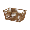 Rattan Core Open Slatted Storage Basket — Pole-Frame Design | Nithya Boutique