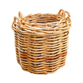 Kubu Natural Large Round Log and Storage Basket — Heavy-Duty Rattan | Nithya Boutique