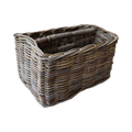 Koboo Grey Rectangular Log and Magazine Basket — Fireside Storage | Nithya Boutique