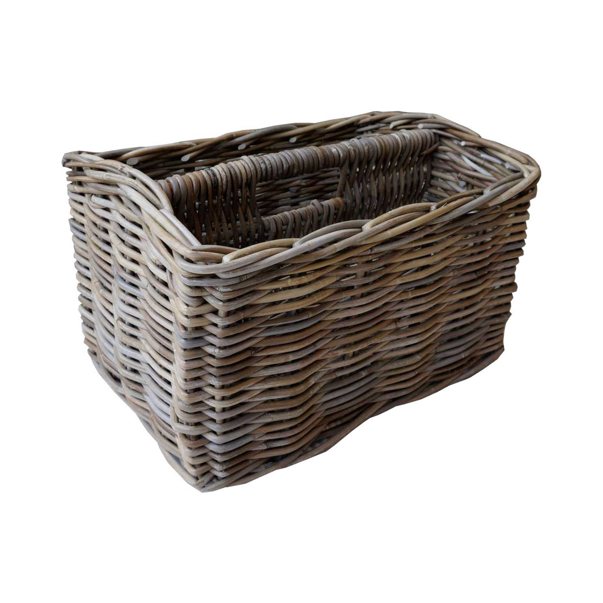 Koboo Grey Rectangular Log and Magazine Basket — Fireside Storage | Nithya Boutique