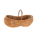 Kubu Natural Large Oval Garden Trug Basket — Traditional Hand-Woven | Nithya Boutique