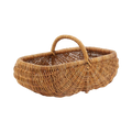 Kubu Natural Oval Garden Trug — Open Spoke Weave, Harvest Basket | Nithya Boutique
