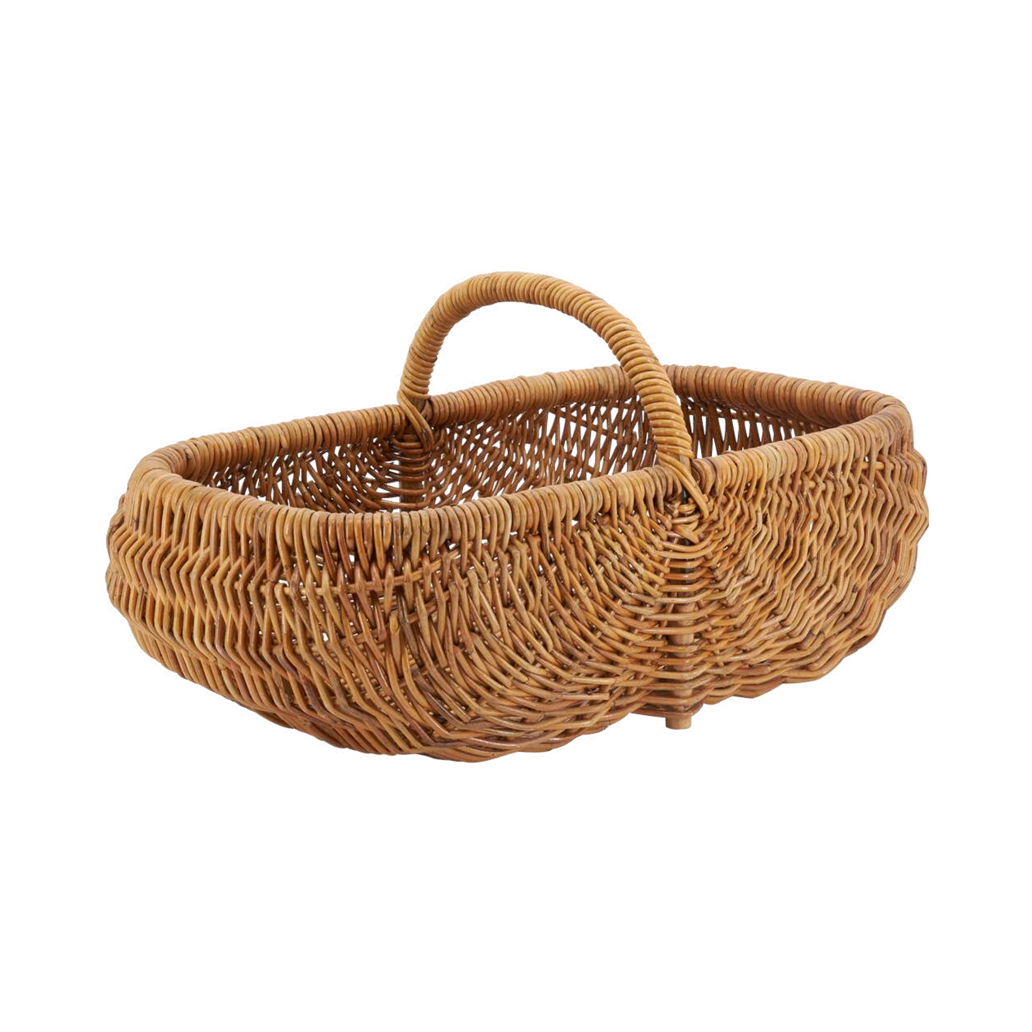 Kubu Natural Oval Garden Trug — Open Spoke Weave, Harvest Basket | Nithya Boutique