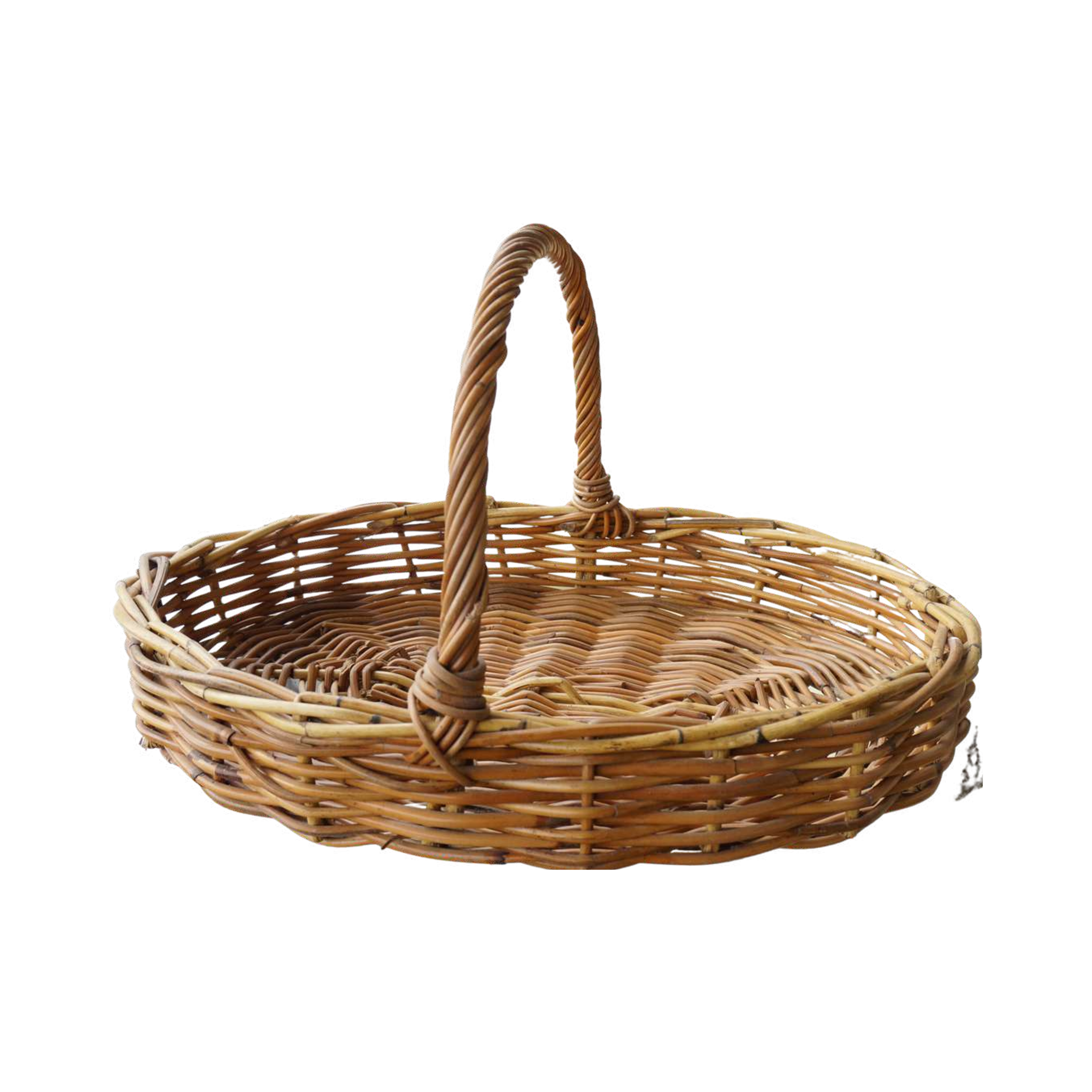 Kubu Natural Round Garden Trug — Harvest and Flower Gathering Basket | Nithya Boutique