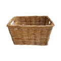 Kubu Natural Large Rectangular Storage Basket — Cut-Out Handles | Nithya Boutique