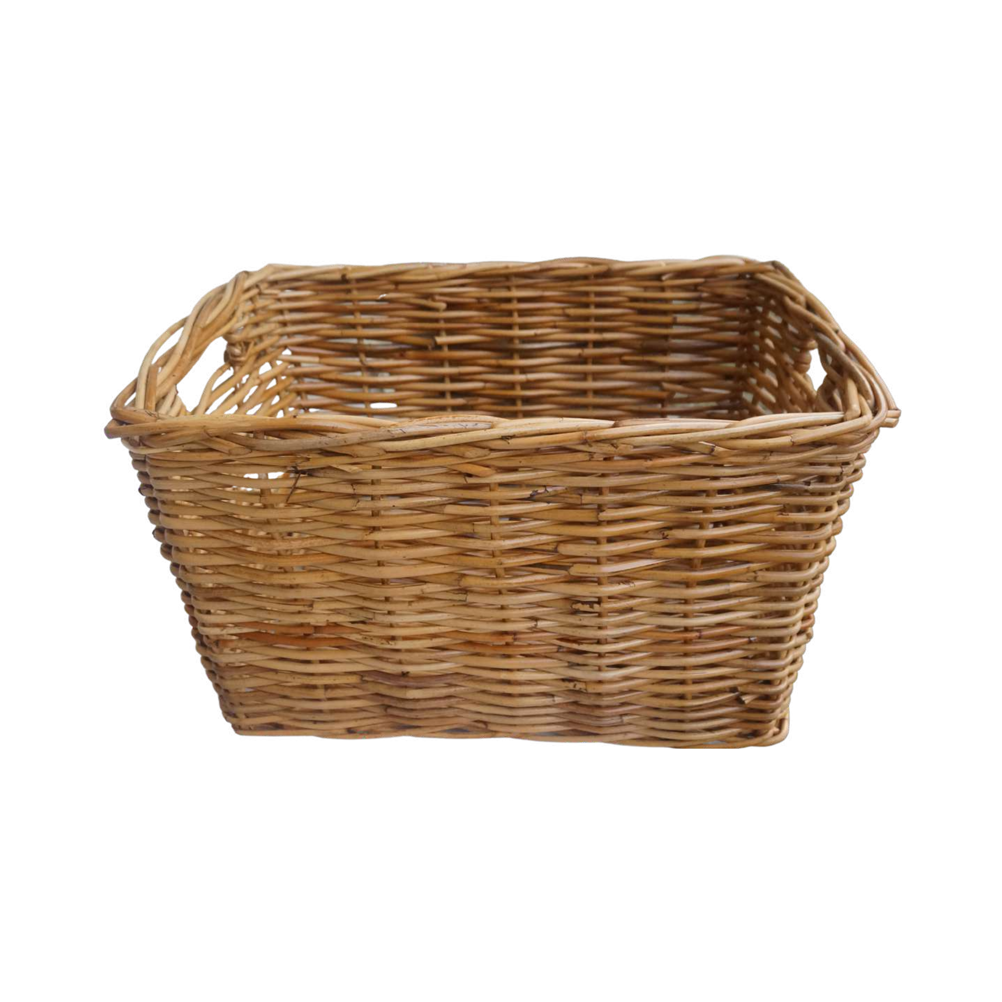 Kubu Natural Large Rectangular Storage Basket — Cut-Out Handles | Nithya Boutique