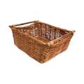 Kubu Natural Open-Weave Storage Basket — Rattan Rod Handles | Nithya Boutique