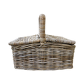 Koboo Grey Rectangular Picnic Hamper — Premium Natural Rattan | Nithya Boutique