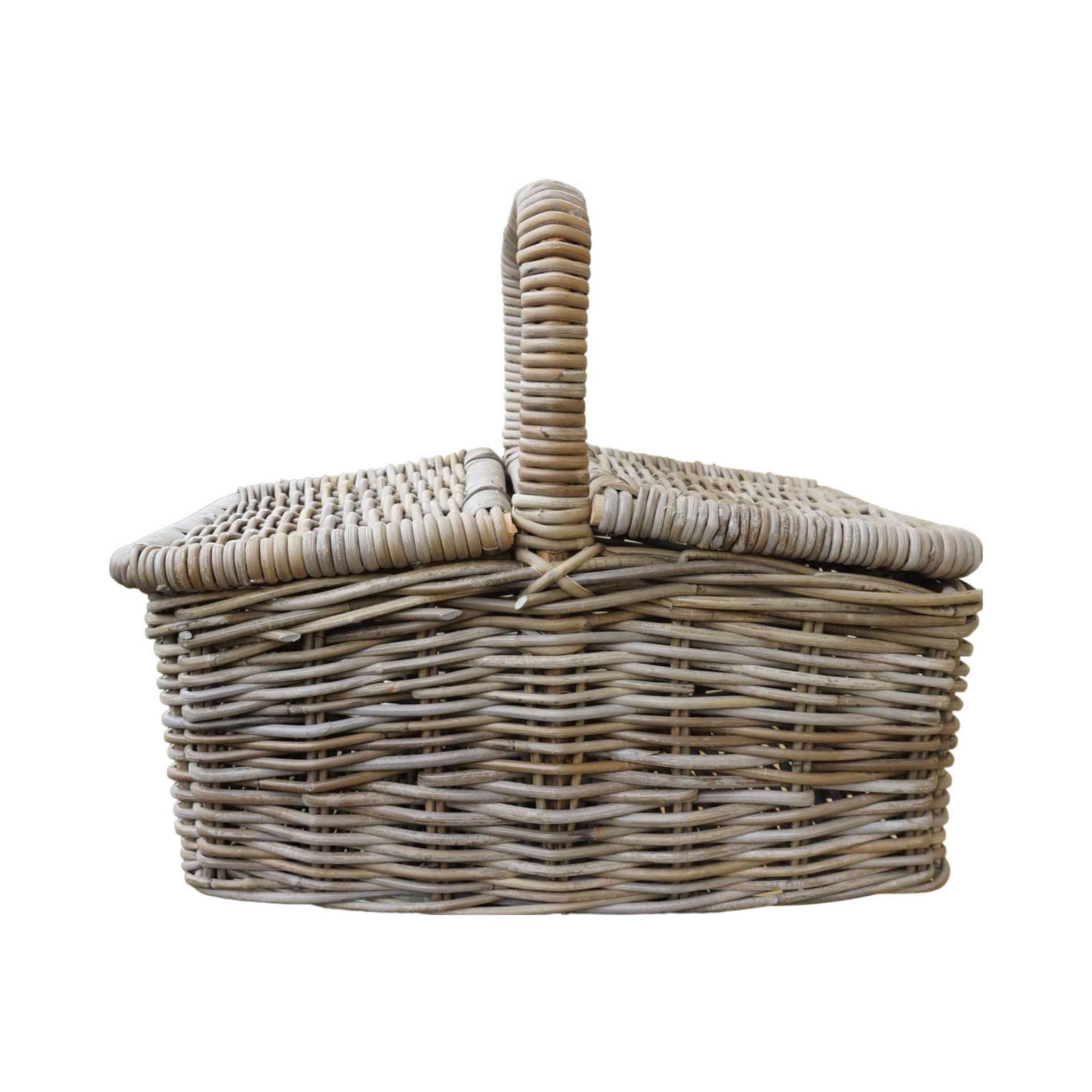 Koboo Grey Rectangular Picnic Hamper — Premium Natural Rattan | Nithya Boutique