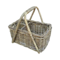 Koboo Grey Market Shopping Basket — Dual Handles, Rattan Core Frame | Nithya Boutique