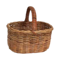 Rattan Core Oval Shopping Basket — Classic Hand-Woven Wicker | Nithya Boutique