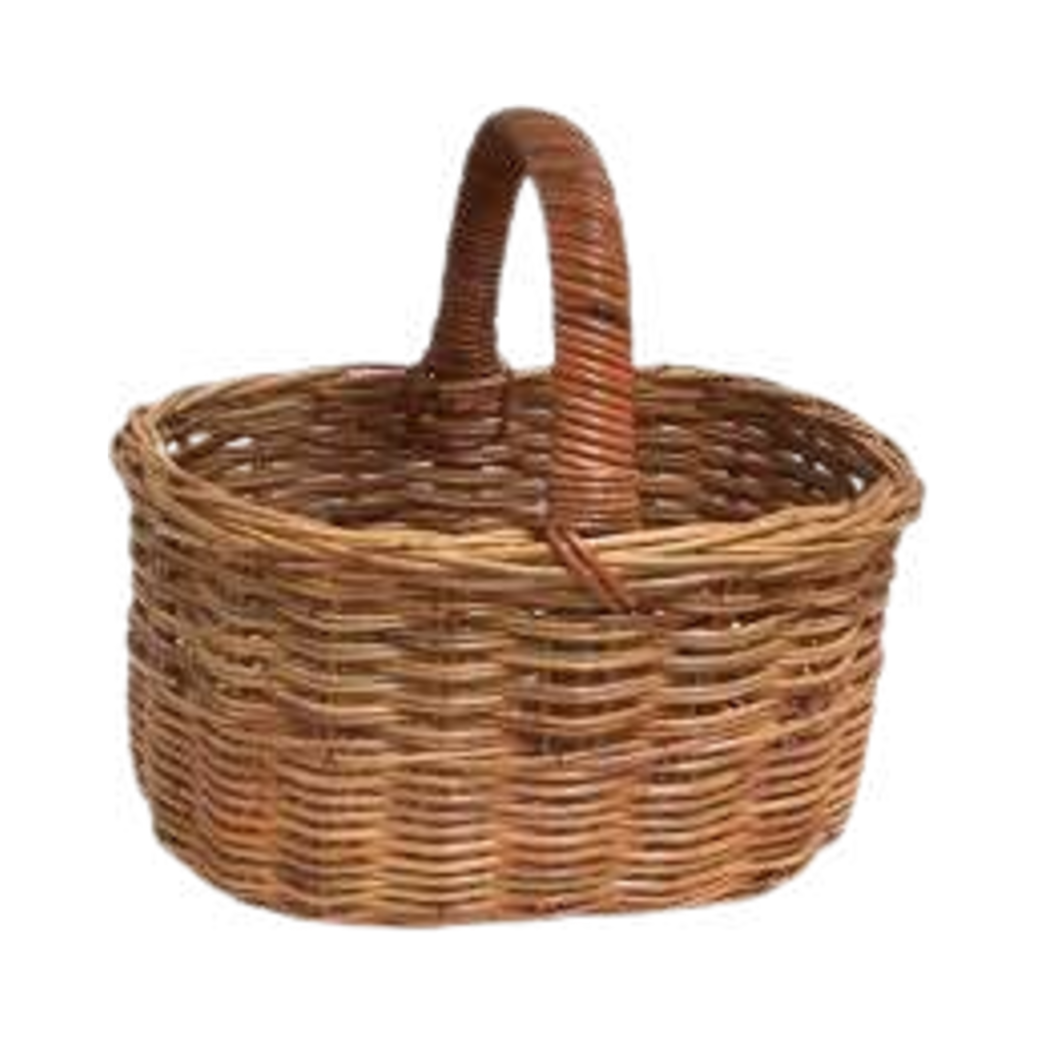 Rattan Core Oval Shopping Basket — Classic Hand-Woven Wicker | Nithya Boutique