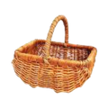 Kubu Natural Classic Wicker Shopping Basket — Arched Handle | Nithya Boutique