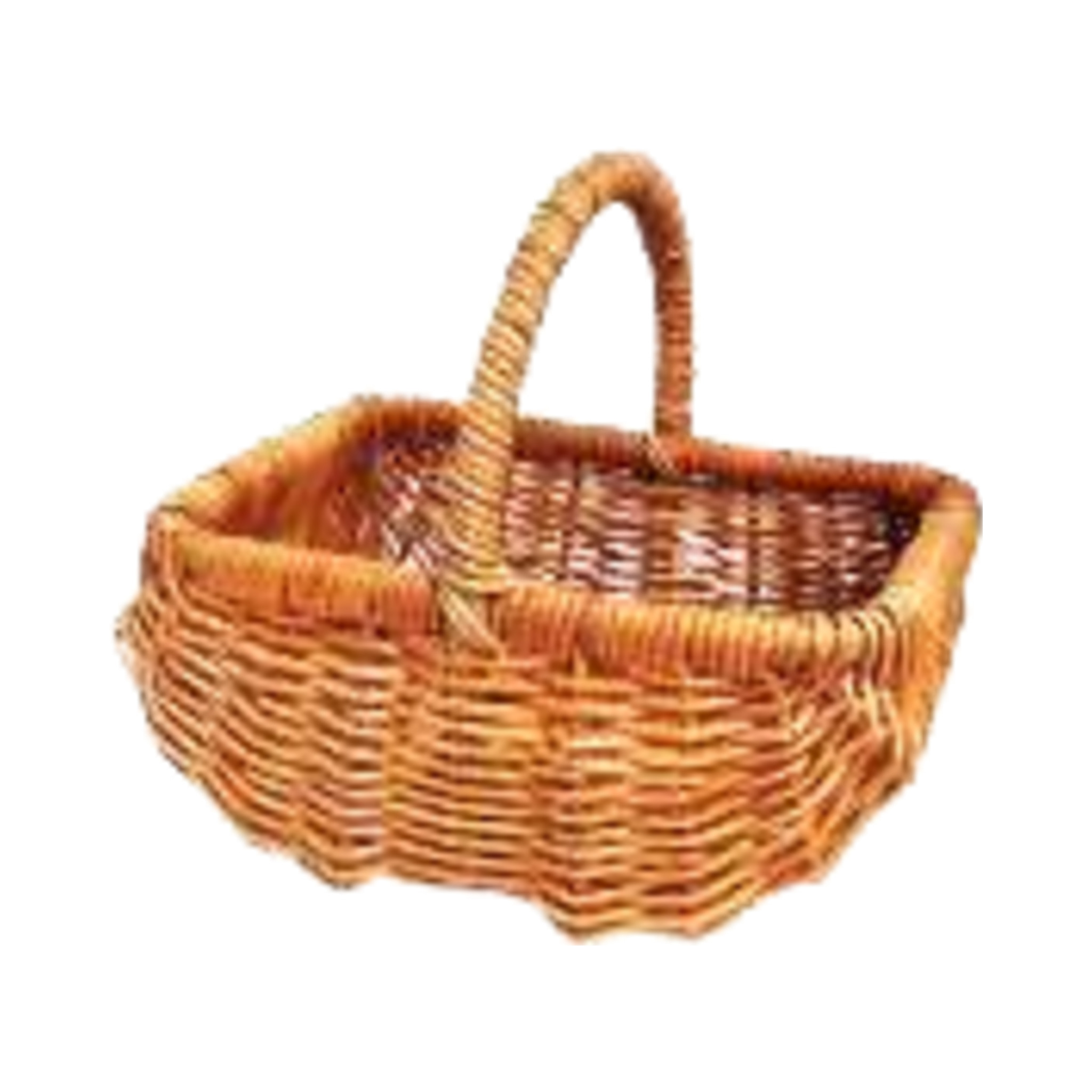 Kubu Natural Classic Wicker Shopping Basket — Arched Handle | Nithya Boutique
