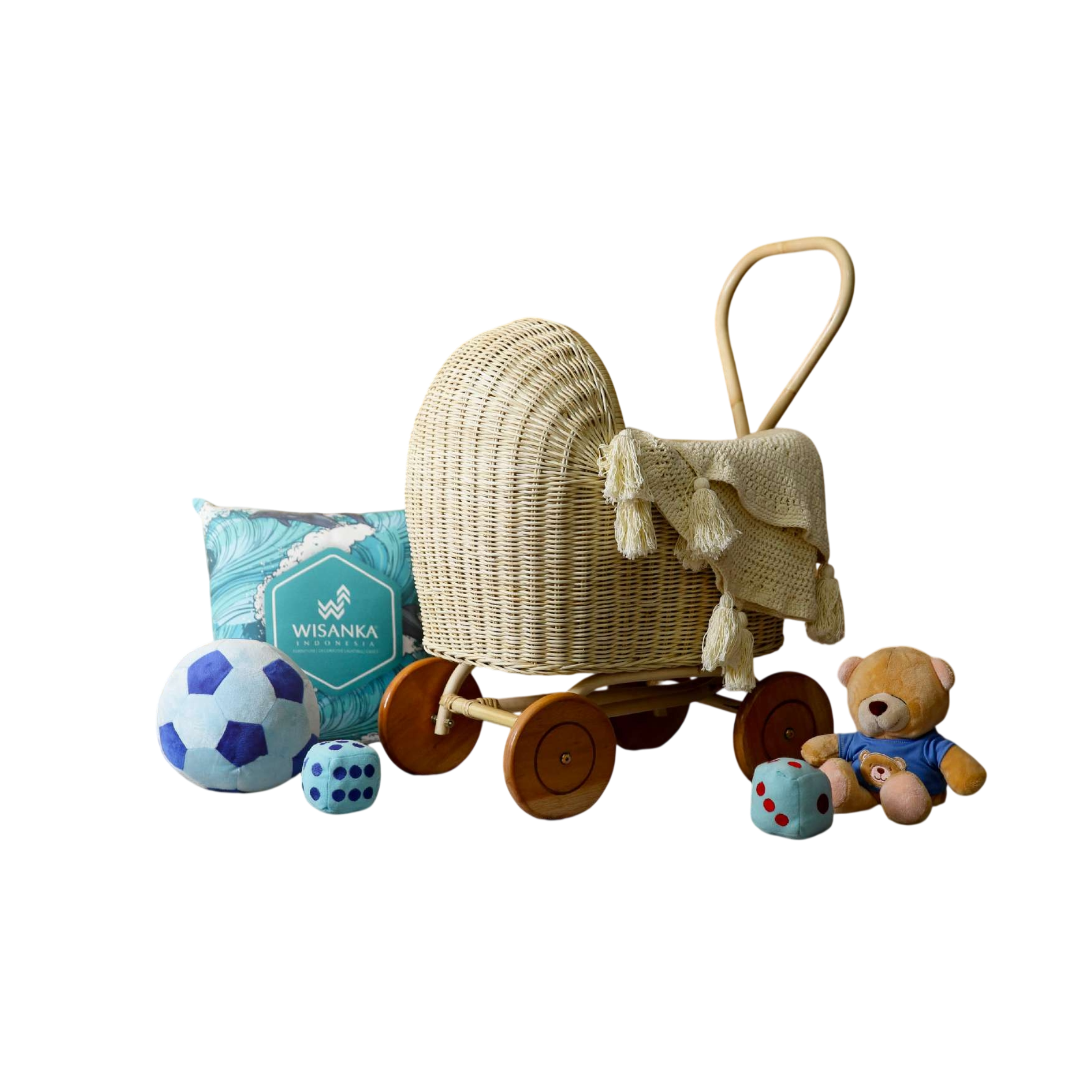 Tracey Rattan Doll Pram