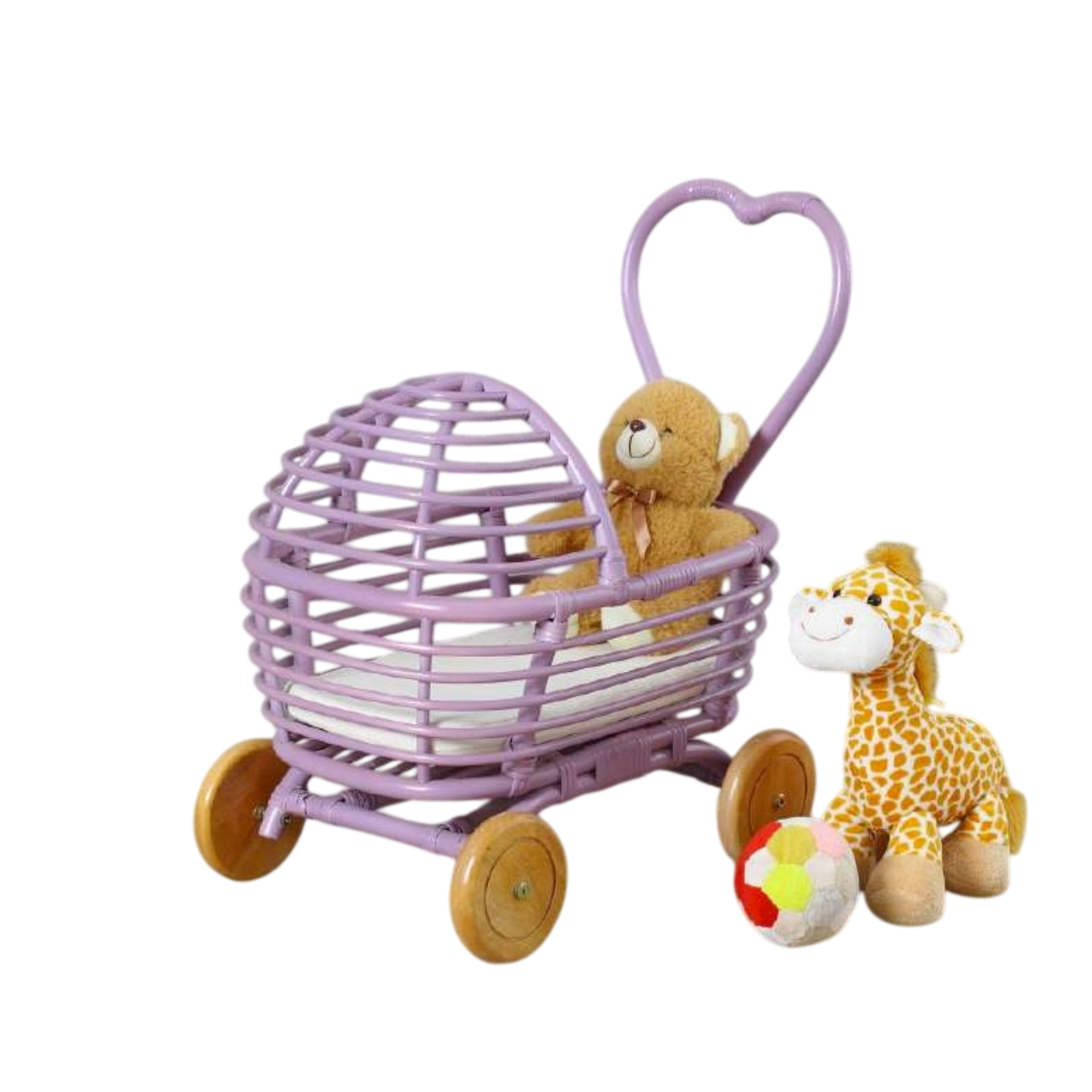 Castle Rattan Doll Pram
