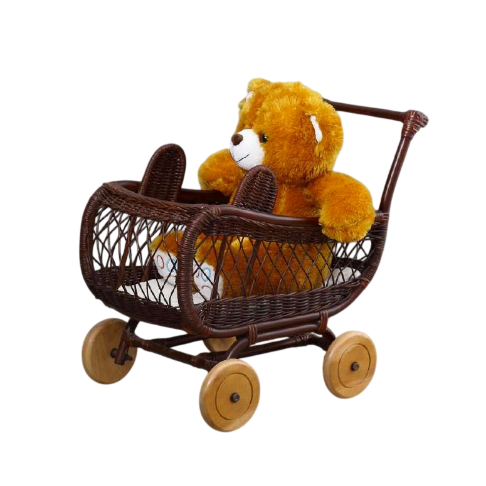 Bobo Rattan Doll Pram