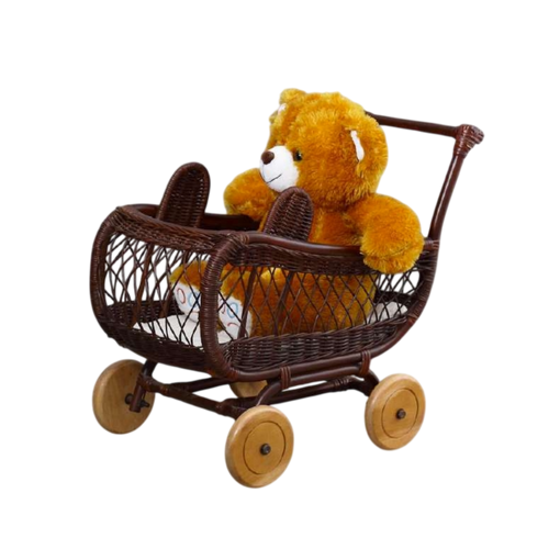Bobo Rattan Doll Pram
