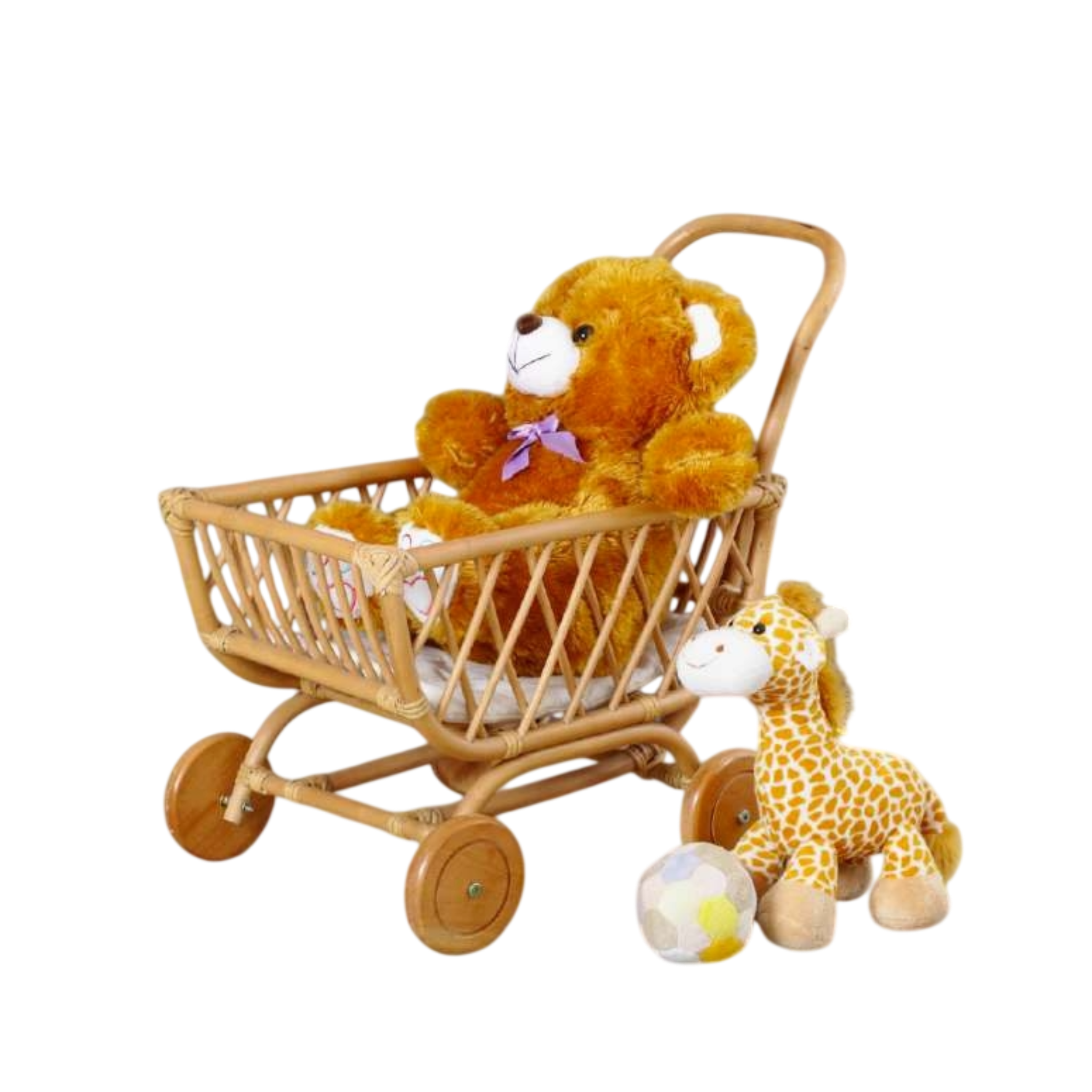 Rossy Rattan Doll Pram