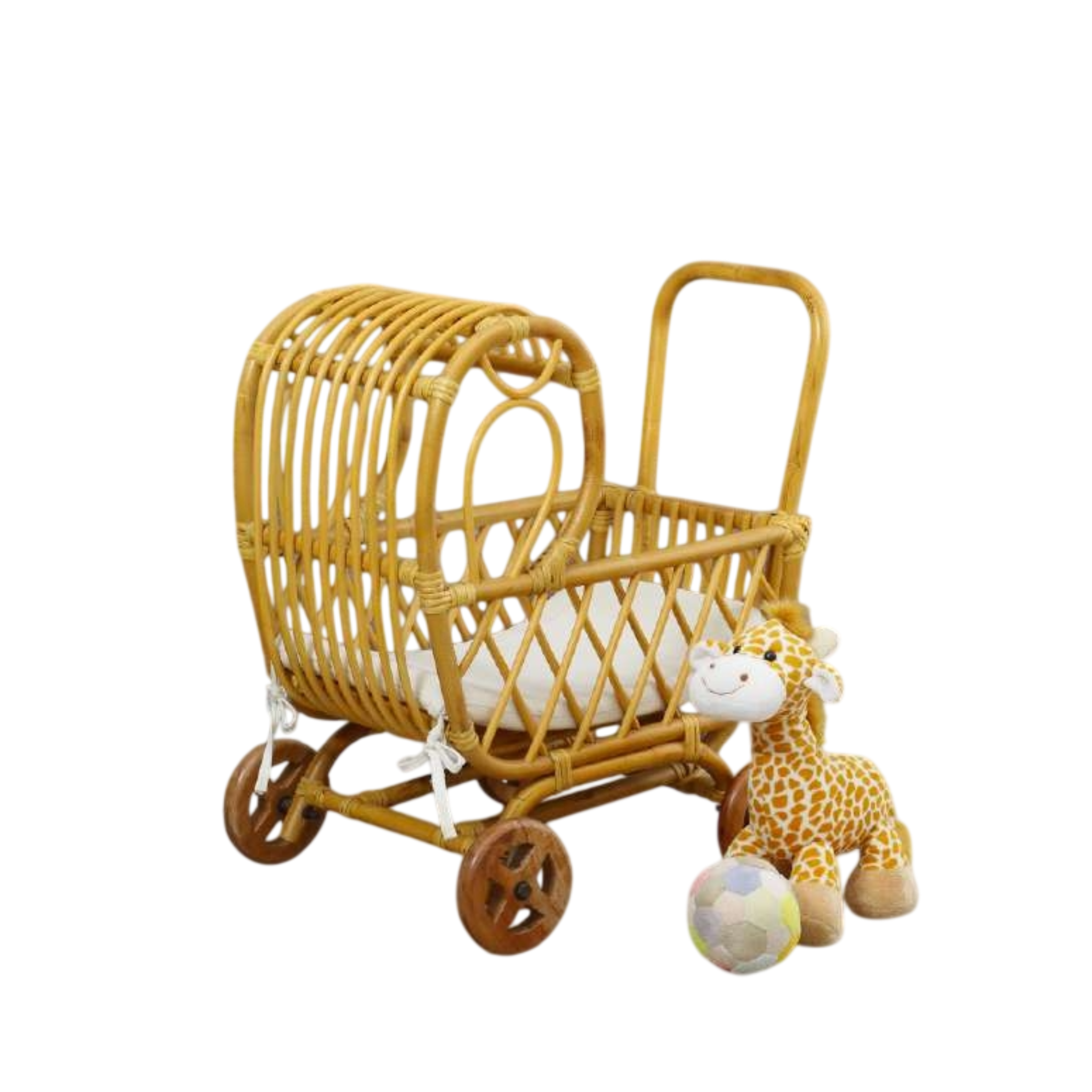 Abby Rattan Doll Pram