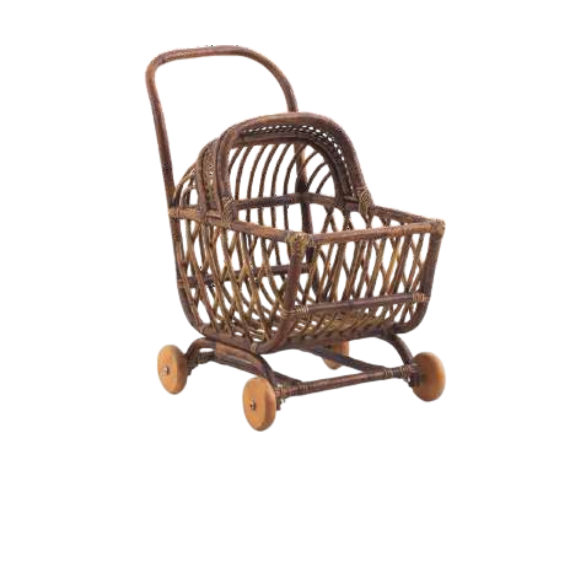 Juno Rattan Doll Pram