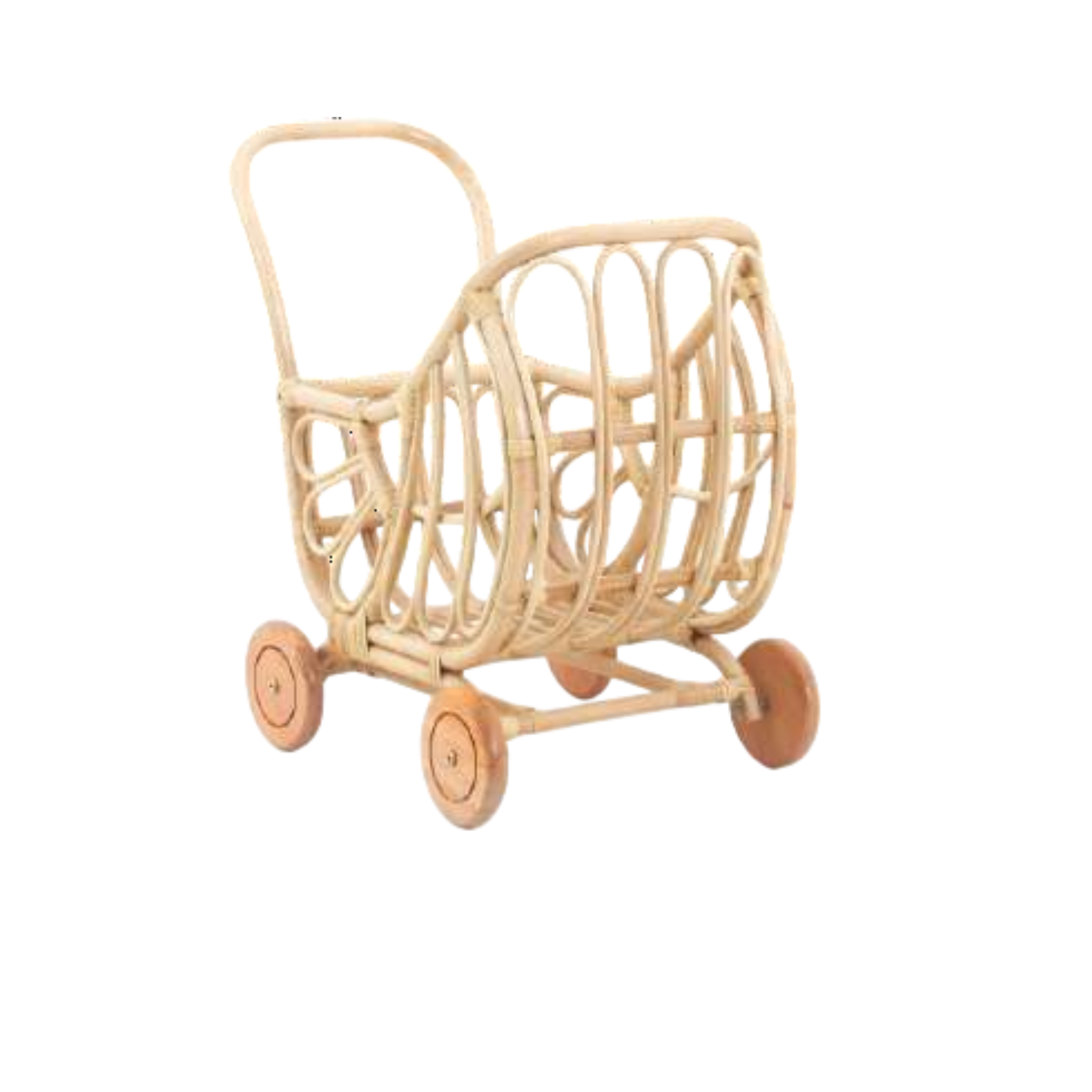 Orca Rattan Doll Pram