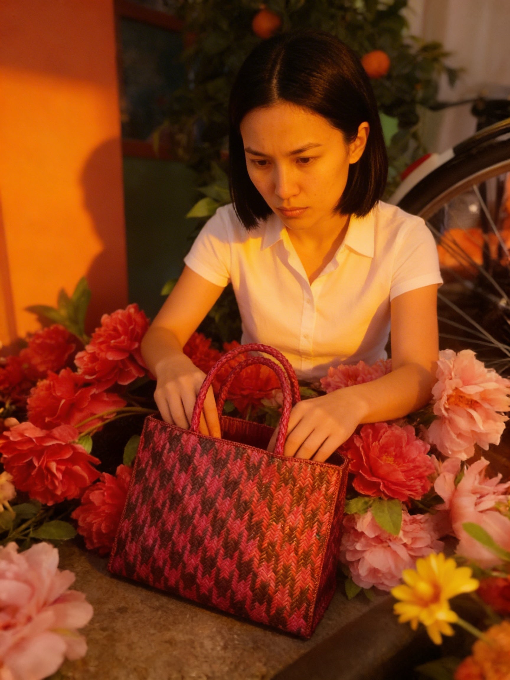 Hand Painted Day Bag